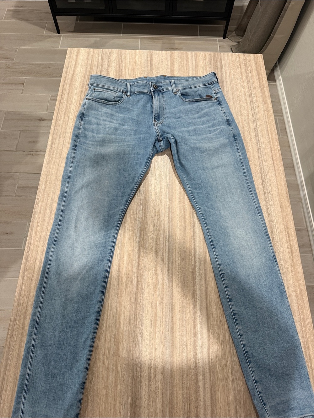 G-Star Skinny Jeans in Light Blue Wash